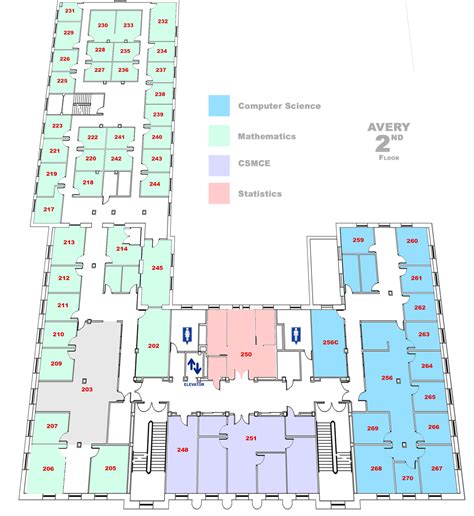 Map of Avery Hall - Second Floor | School of Computing