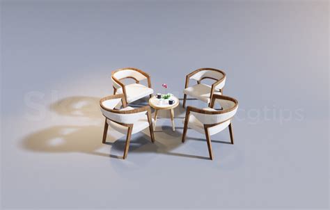 8114. Free Sketchup Coffee Table Model Download