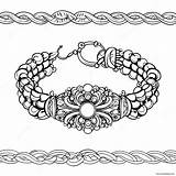 Beaded Friendship Bracelet Coloring Page 23963 18926 sketch template