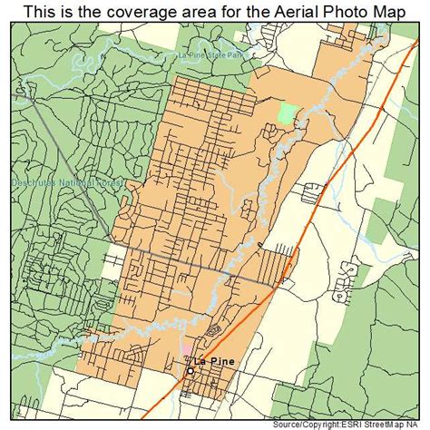 Aerial Photography Map of La Pine, OR Oregon