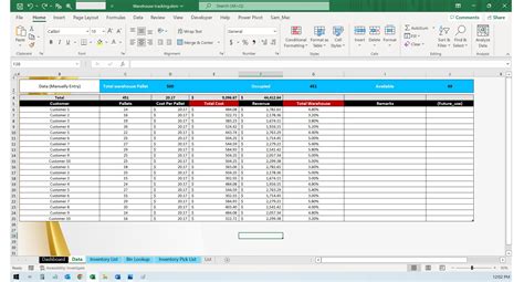 Inventory and Warehouse Management Tracker Excel Dashboard Inventory Spreadsheet KPI Dashboard ...