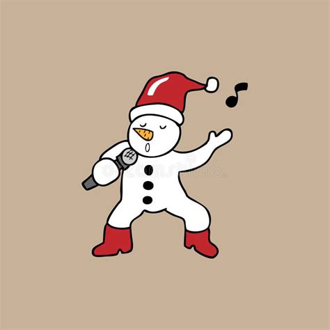 Singing Snowman Christmas Stock Vector - Image: 48137656