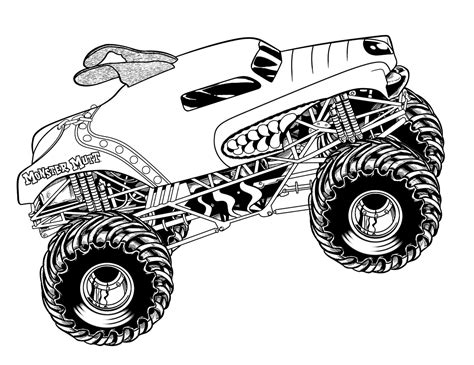 Monster truck coloring pages