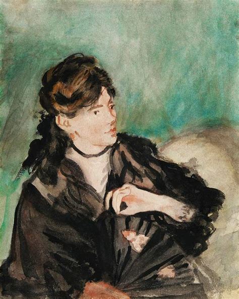 Portrait of Berthe Morisot with a Fan (1874)… | Free public domain illustration