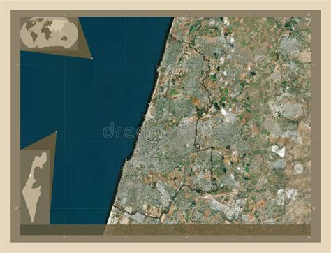 Tel Aviv, Israel. High-res Satellite. Capital Stock Illustration ...