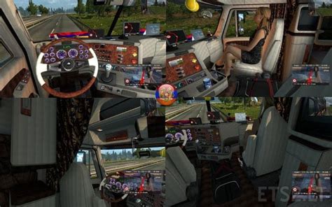 Updated interior for Freightliner Argosy | ETS 2 mods