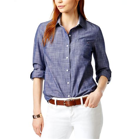 Tommy Hilfiger Women's Chambray Shirt | Women's Shirts & Blouses ...