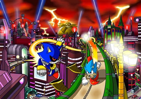 3440x1440px | free download | HD wallpaper: stardust sonic speedway Video Games Sonic HD Art ...