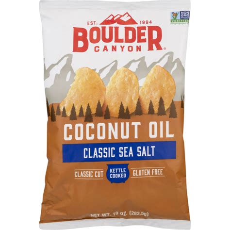 Boulder Canyon Potato Chips Coconut Oil Classic Sea Salt (10 oz ...