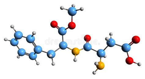 3D Image of Aspartame Skeletal Formula Stock Illustration ...