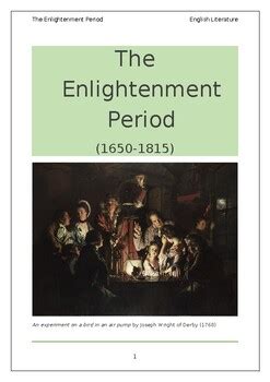 Enlightenment Period of Literature by Ashley Blackmore | TPT