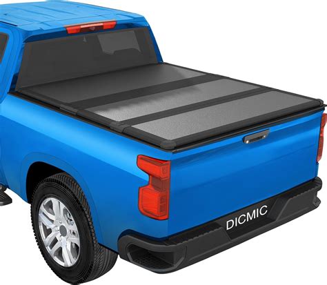 Amazon.com: DICMIC Hard Tri-Fold Truck Bed Tonneau Cover Compatible with 2015-2023 Chevy ...