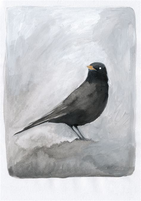 Rain Day Blackbirds - Paint 2/3