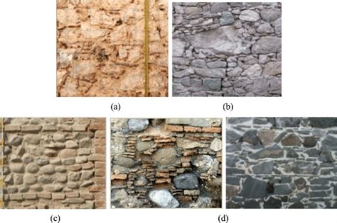 Rubble masonry types. (a) Experiment of L'Aquila city: the specimen,... | Download Scientific ...