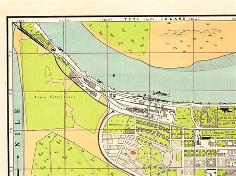 Vintage Map of Khartoum Old Khartoum Map Khartoum Print - Etsy