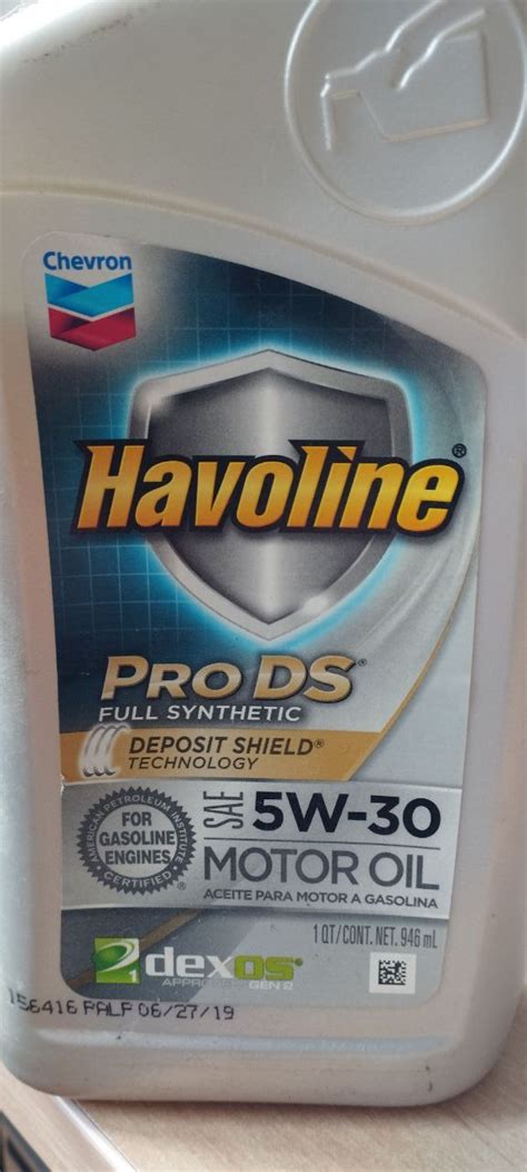 Havoline 5w30 Prod DS GM6094M - Chevy Aveo G3 2012 sedan - Dexos 1 not ...