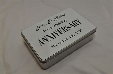 PERSONALISED 10th Wedding Anniversary Storage Tin. Personalise | Etsy | 10 year wedding ...