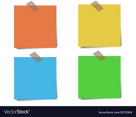 Colored sticky notes Royalty Free Vector Image