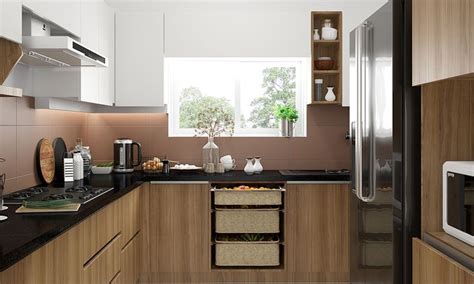 South Indian Kitchen Designs | DesignCafe | Modern l shaped kitchens ...