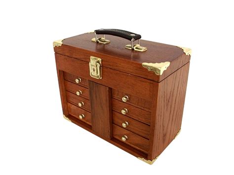 Oak tool box Solid Hard Wood Portable wood - US. PRO TOOLS TOOLBOXES