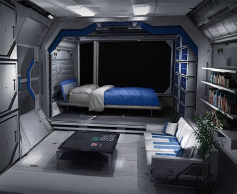 ArtStation - Sleeping Quarters, Sam Brown | Spaceship interior ...