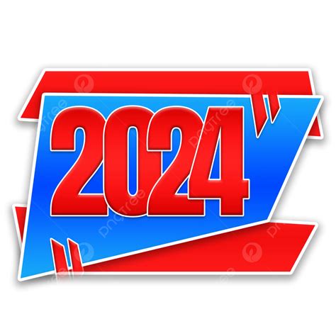 2024 Red Blue, 2024, New Year, Calendar PNG Transparent Clipart Image and PSD File for Free Download