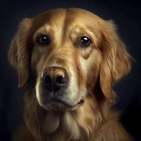 Golden Retriever. Portrait of a Golden Retriever Dog. Ai Generated. Dog ...