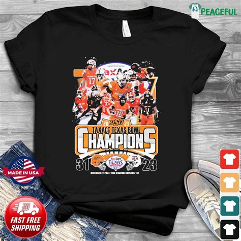 Oklahoma State Cowboys Team 2023 Taxact Texas Bowl Champions Shirt