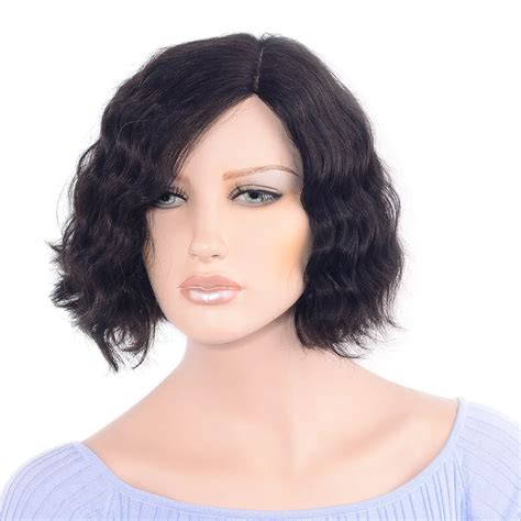 LADYSTAR Lace Front 4X5 Inch Human Hair Wigs Brazilian Remy Hair Wigs For Women Short Bob Style ...