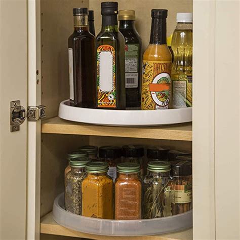 Home Rotating Condiment Storage Rack Creative Rotating Kitchen Storage ...