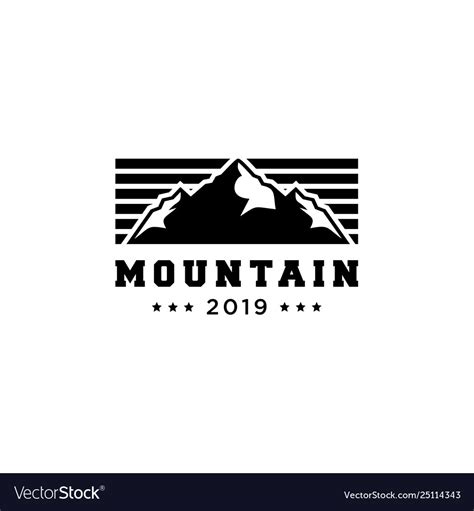 Mountain logo template Royalty Free Vector Image