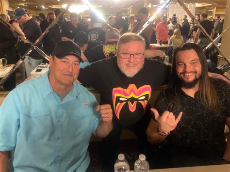 Mike Rotunda alongside a wrestling fan and his son Taylor Rotunda at the Baltimore Celebfest 3 ...