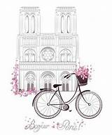 Pin de Cristiane En Bicicletas  Ilustración París Dibujos sketch template