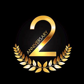 2 Year Anniversary Vector PNG Images, 2 Year Anniversary Logo Vector Template Design ...