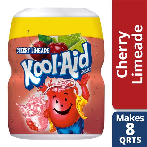 Kool-Aid Sweetened Cherry Limeade Powdered Drink Mix, Caffeine Free, 19 oz Jar - Walmart.com