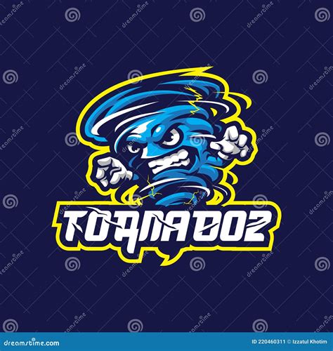 Tornado Mascot Logo Design Vector with Modern Illustration Concept ...