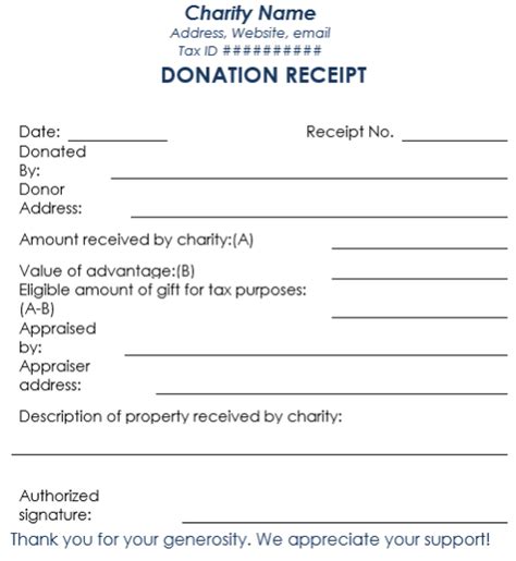 5 Charitable Donation Receipt Templates - Free Sample Templates