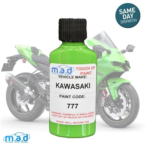 KAWASAKI 777 PAINT TOUCH UP KIT 30ML LIME GREEN MOTORBIKE BIKE REPAIR SCRATCH UK | eBay