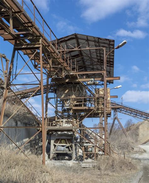 An Old Gravel Quarry. Mining and Quarrying Equipment Stock Image - Image of manufacturing, grind ...