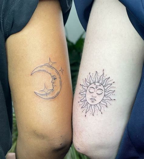 10+ Sun And Moon Tattoo Matching That Will Blow Your Mind!