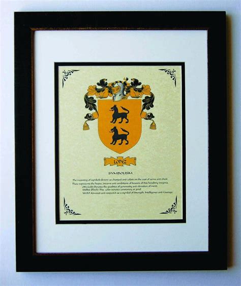 HERALDRY COAT of ARMS Lopez Family Crest Framed - Etsy Australia