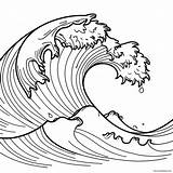Powerful Tsunami Wave Coloring Page 20913 16556 sketch template