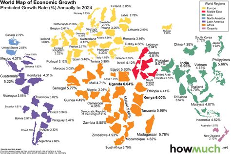 How the World Economy Will Grow through 2024, Country by Country | Map ...