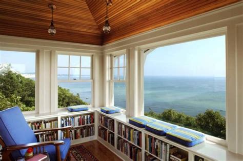 36 Fabulous home libraries showcasing window seats | Ev kitaplıkları, Ev dekorasyon fikirleri ...