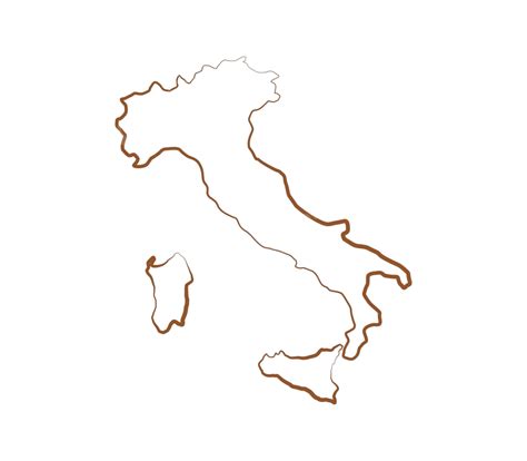 Italy Map Isolated Travel Border Vector, Isolated, Travel, Border PNG ...