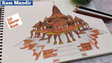 Ayodhya Shree Ram Mandir Colour Pencil drawing || Ram Mandir - YouTube