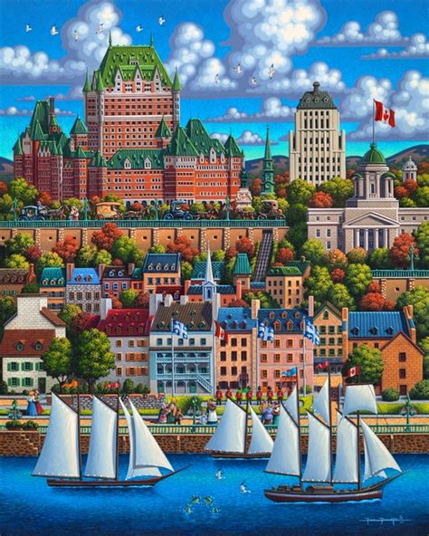 Quebec City by Eric Dowdle - Quebec, Canada | City artwork, Quebec city ...