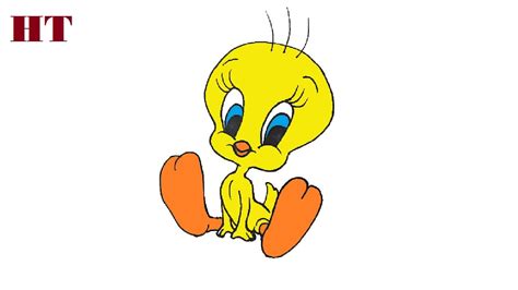 How to draw tweety bird step by step - YouTube