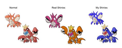 Shiny Corphish and Crawdaunt Fix by Wildcat1999 on DeviantArt