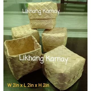 Likhang Kamay Native Buri Mini Box gift box packaging tampipi | Shopee Philippines